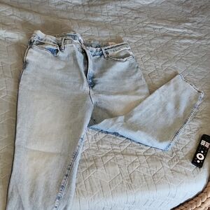 Good American Light Blue Straight Leg Jeans